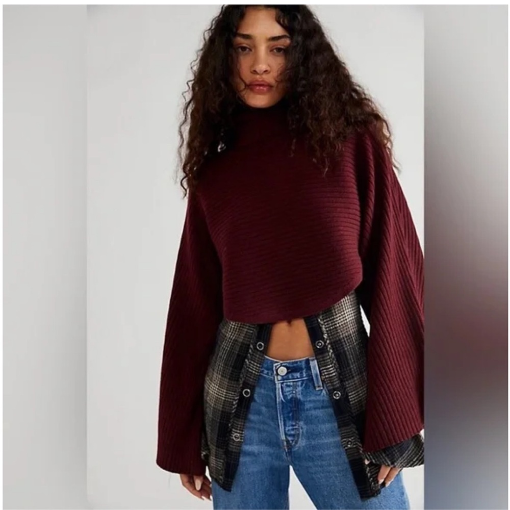 NWT Free People Billie Mock Neck Sweater Small